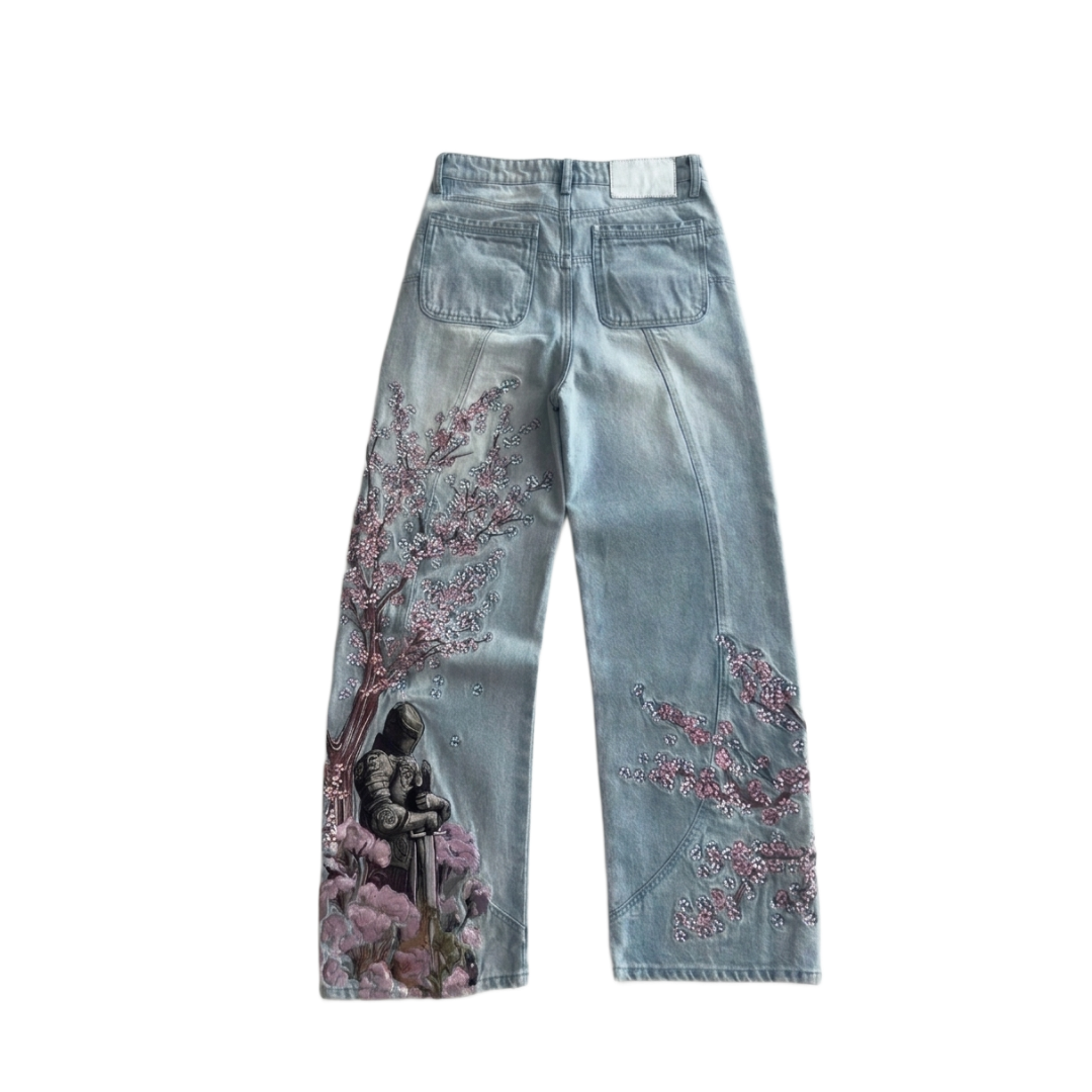 THE CHERRY BLOSSOM BAGGY JEANS Grails Galore
