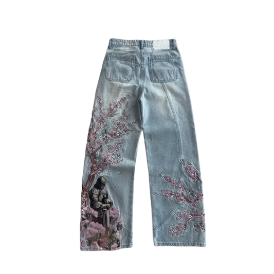 THE CHERRY BLOSSOM BAGGY JEANS Grails Galore
