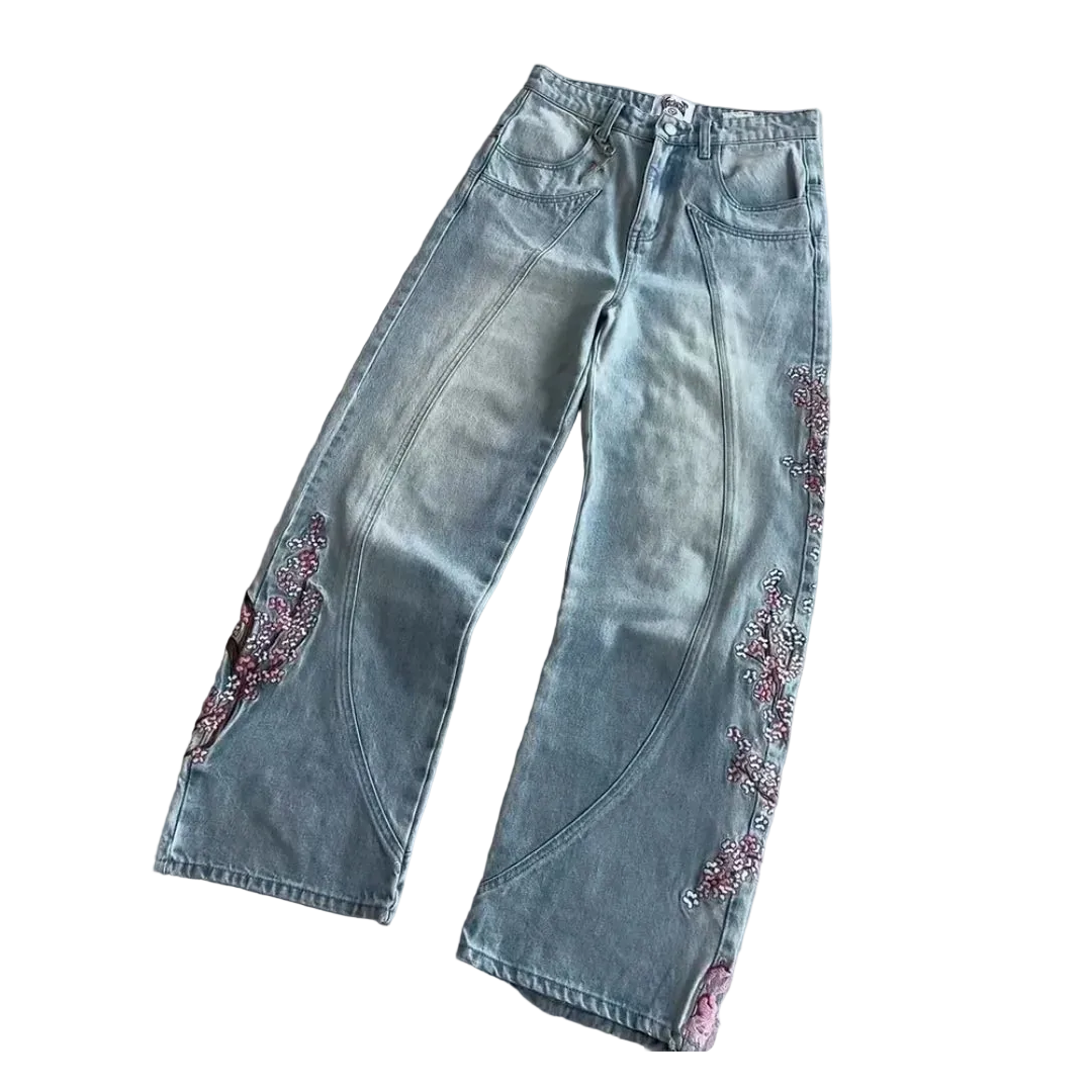 THE CHERRY BLOSSOM BAGGY JEANS Grails Galore
